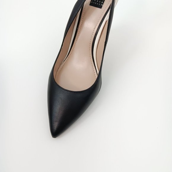 WHITE HOUSE BLACK MARKET WOMENS BLACK/WHITE PUMPS SIZE 9.5M - Picture 11 of 16